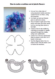 How to make a necklace out of plastic flowers